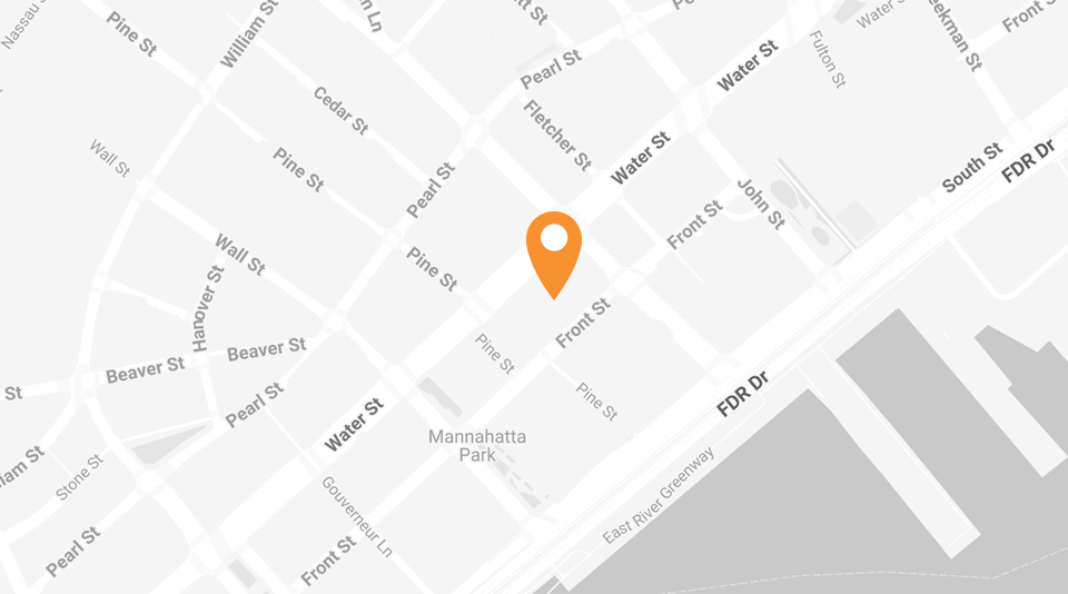 Map of 88 Pine Street, NYC 10005
